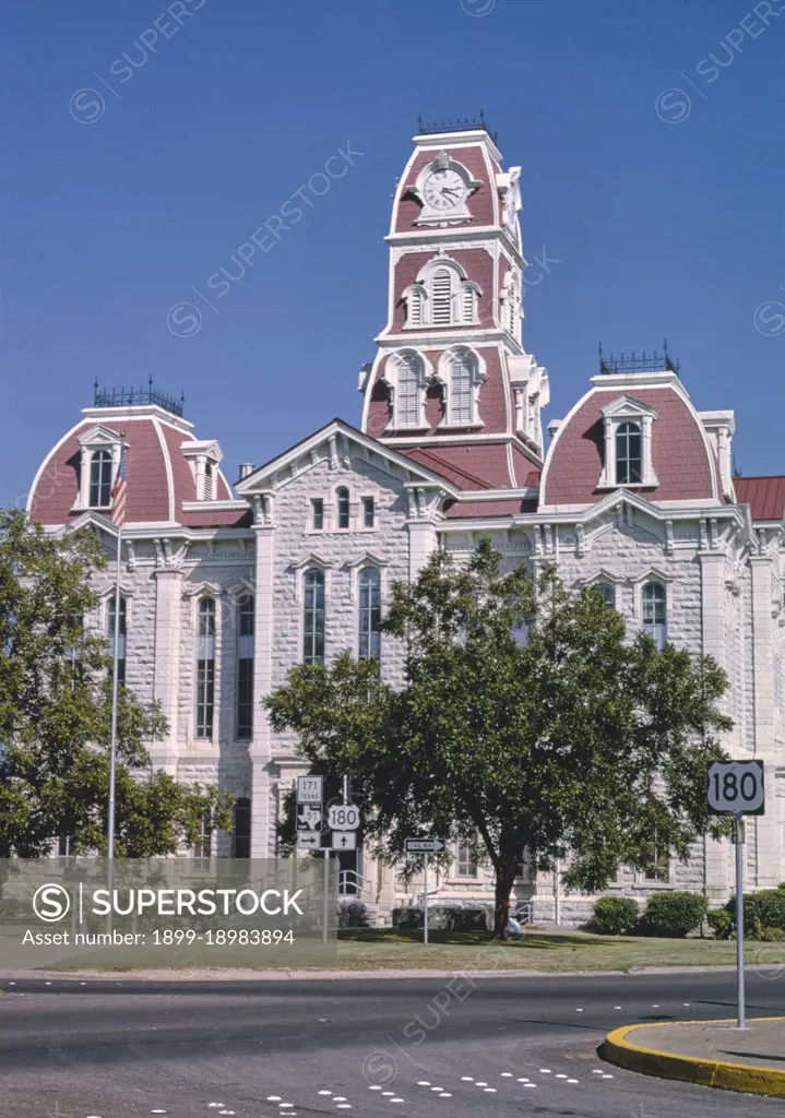 1990s United States -  Parker County Courthouse, Weatherford, Texas 1993. 