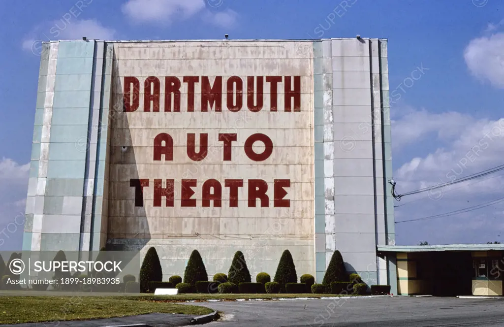 1980s America -  Dartmouth Auto Theater, Dartmouth, Massachusetts 1984. 