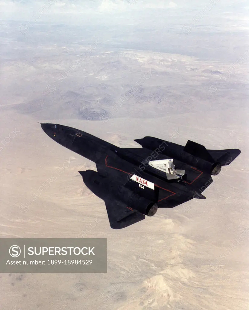 A NASA SR-71 successfully completed its first flight 31 October 1997 as part of the NASA/Rocketdyne/Lockheed Martin Linear Aerospike SR-71 Experiment (LASRE) at NASA's Dryden Flight Research Center, Edwards, California. The SR-71 took off at 8:31 a.m. PST. The aircraft flew for one hour and fifty minutes, reaching a maximum speed of Mach 1.2 before landing at Edwards at 10:21 a.m. PST, successfully validating the SR-71/linear aerospike experiment configuration.  The goal of the first flight was to evaluate the aerodynamic characteristics and the handling of the SR-71/linear aerospike experiment configuration. The engine was not fired during the flight.. 