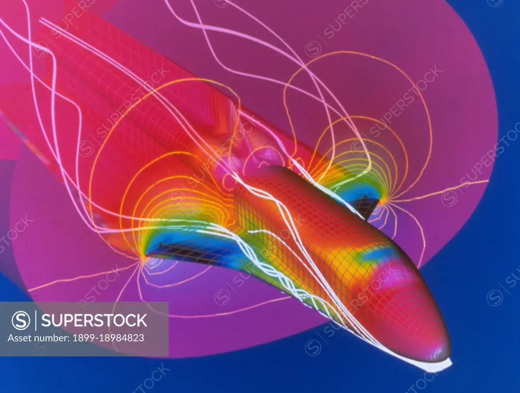 1991 - Computational Fluid Dynamics look at Space Shuttle flow. 