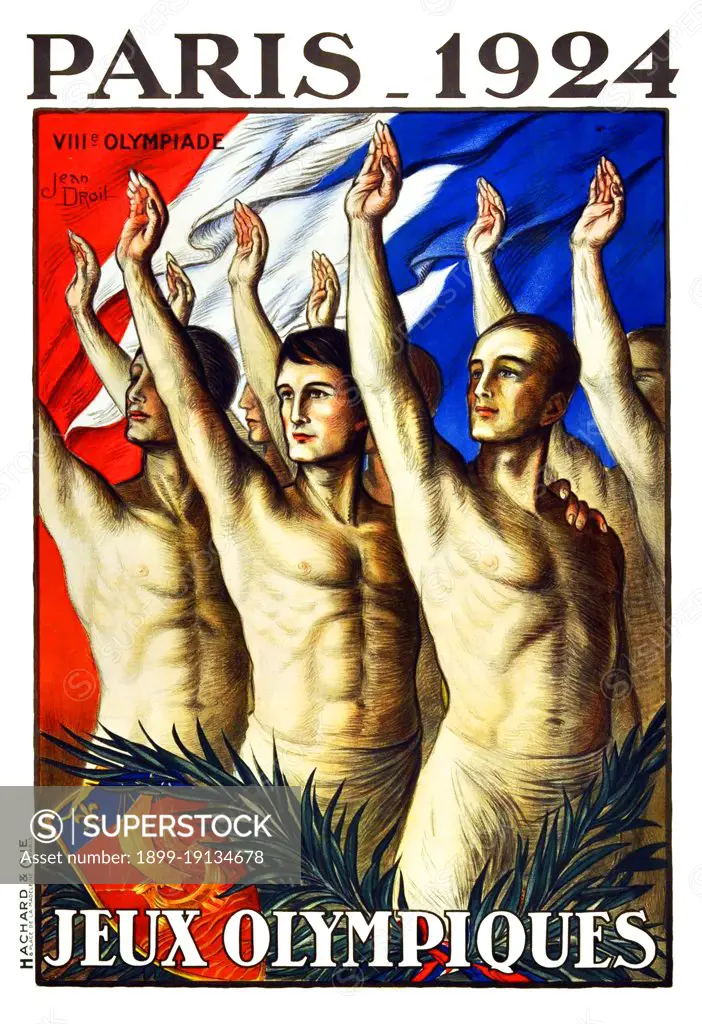 France: Poster advertising the Paris 1924 Olympic Games/Jeux Olympiques, Jean Droit (1884-1961), 1924