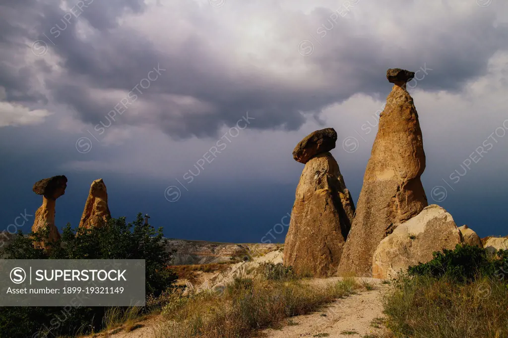 The Göreme Valley and Rock Sites of Cappadocia are on the elite list of UNESCO World Heritage Sites. Sculpted by millions of years of erosion, the magical volcanic landscapes are unlike any other place on the planet. Cappadocia, Turkey.