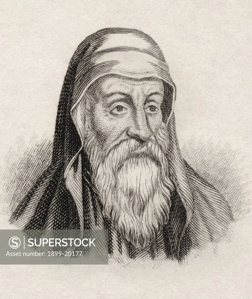 Origen or Origen Adamantius, born circa 185 died 254. Early Christian scholar, theologian, and father of the Christian church. From the book Crabbes Historical Dictionary published 1825.