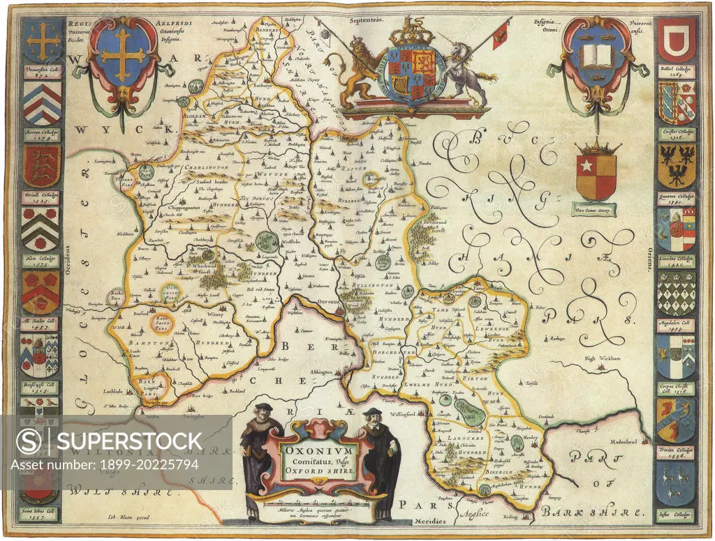 English Counties' Map 1645. 