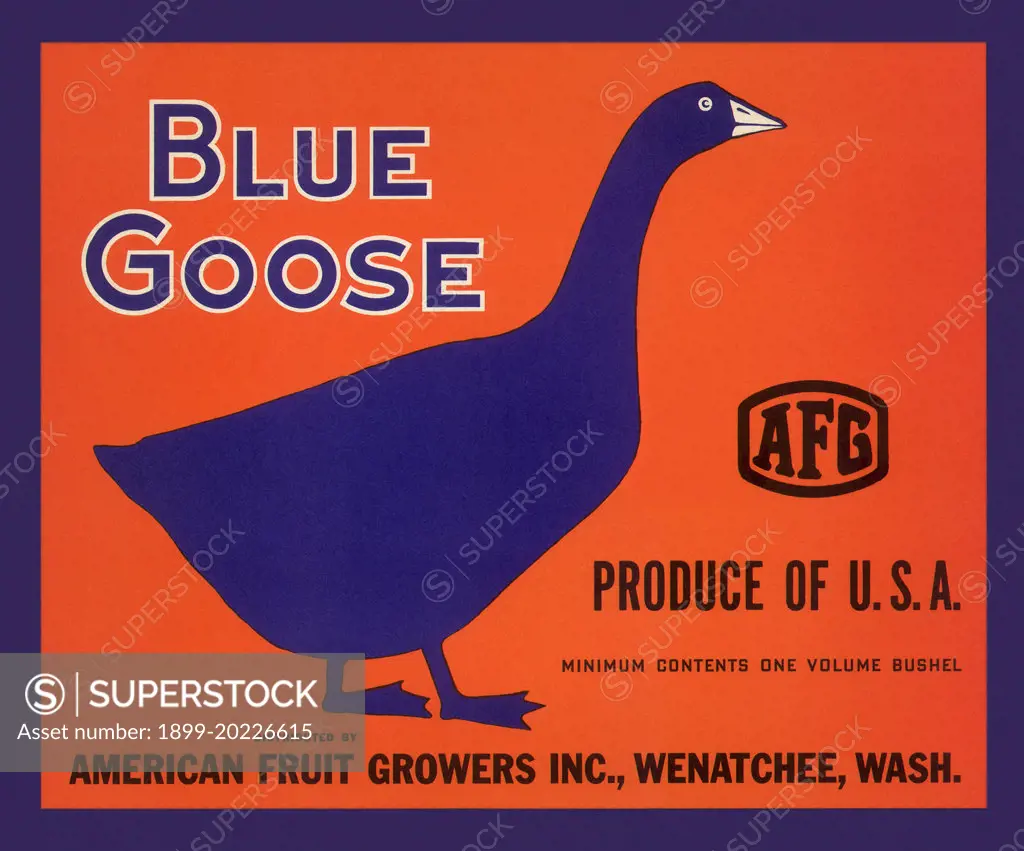 Blue Goose Label. 