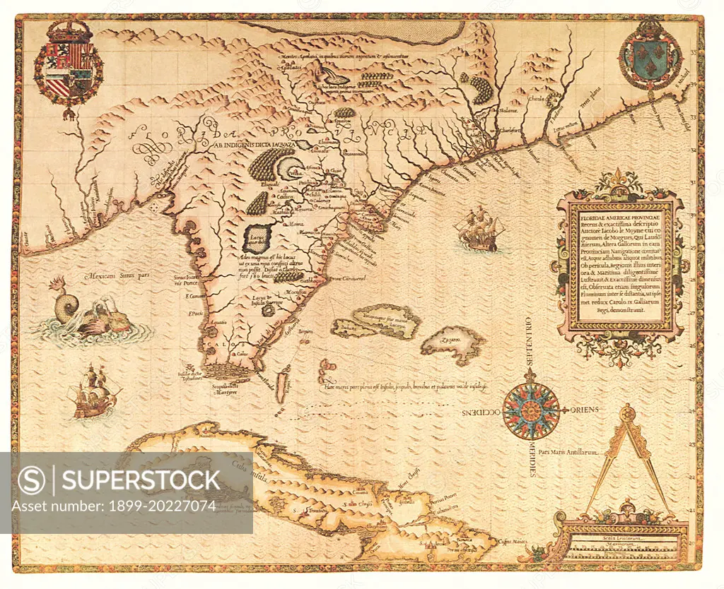 Map of Florida 1565. 