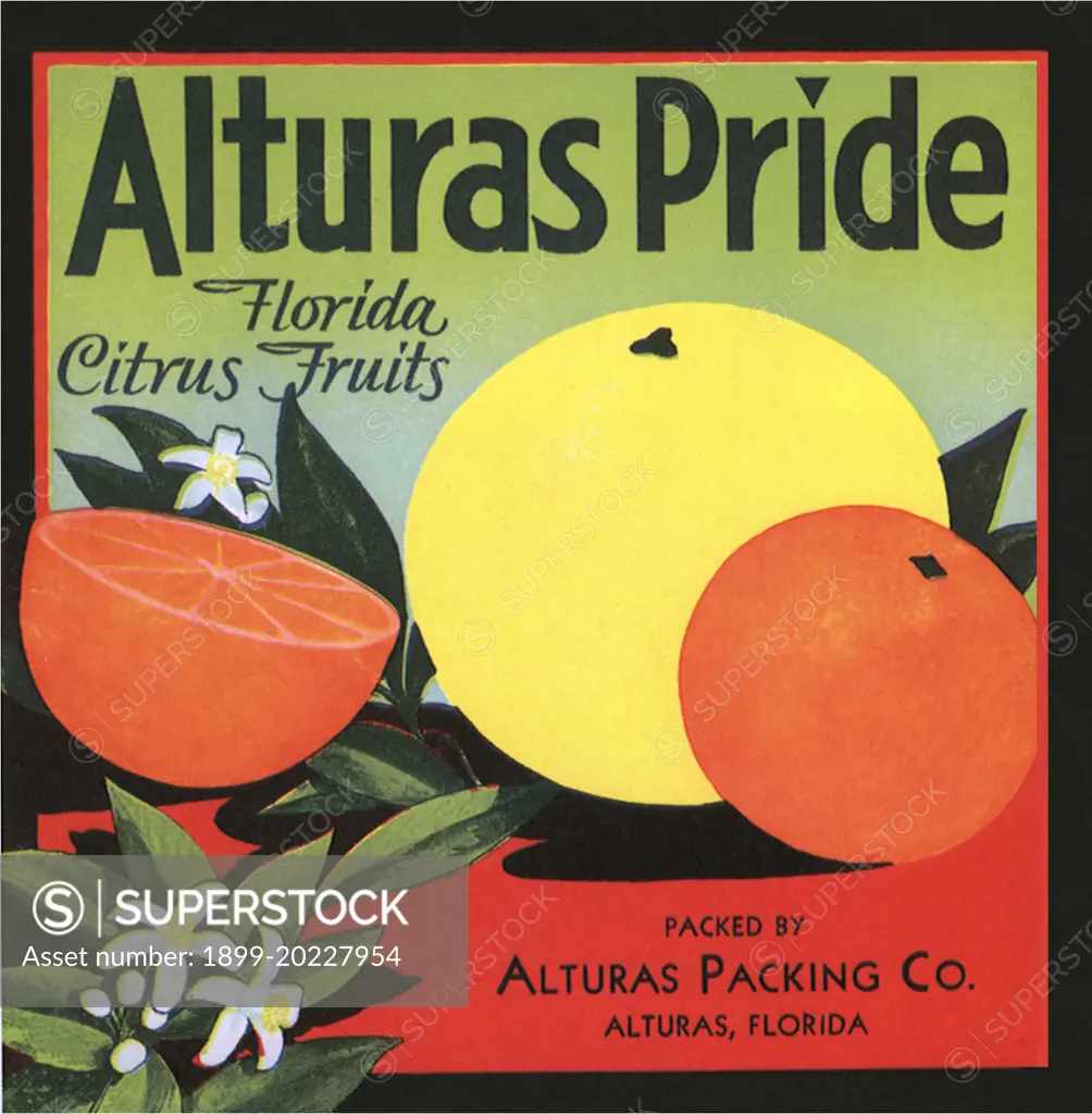 Citrus Fruit Label. 