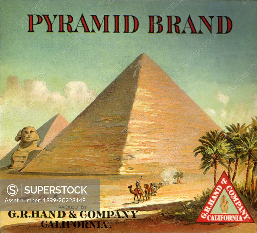 Pyramid Fruit Label. 