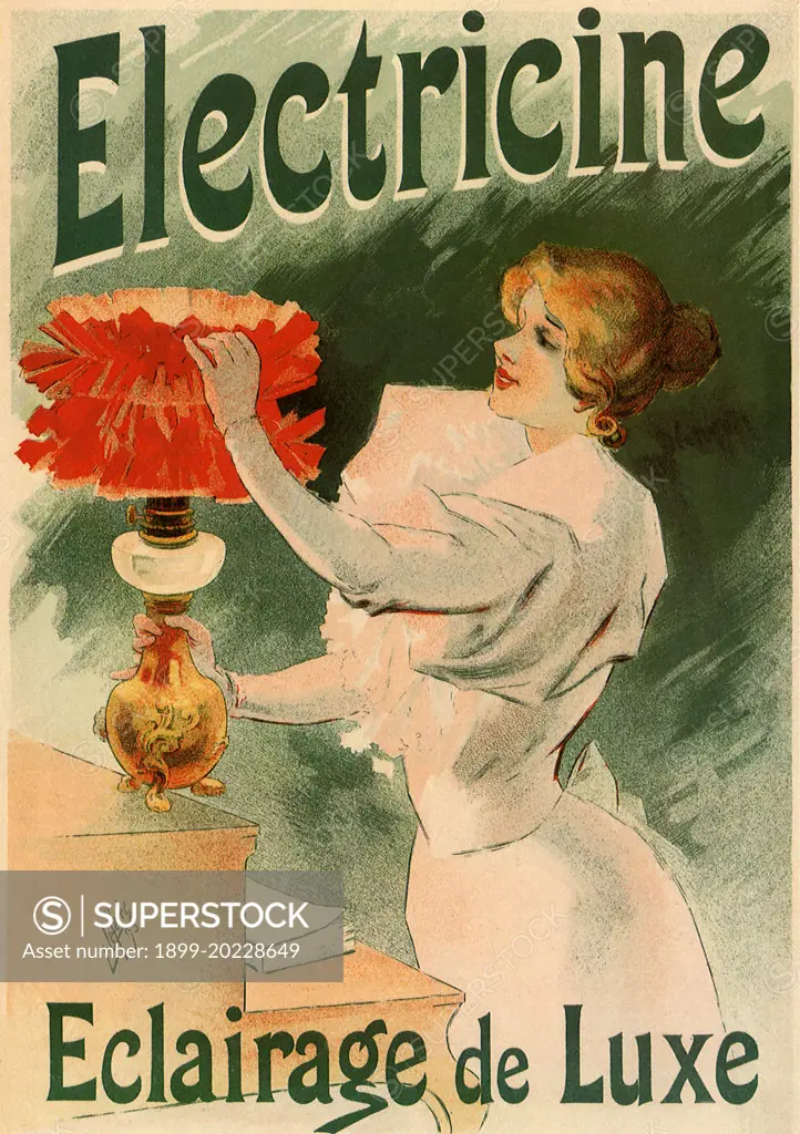 Poster Advertisement for Electric Lamps. 