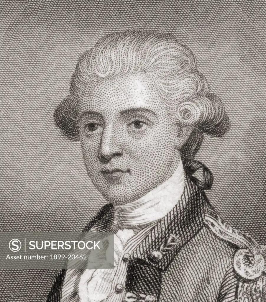 John Andre, 1750 to 1780. British army officer hanged as a spy during the American Revolutionary War.