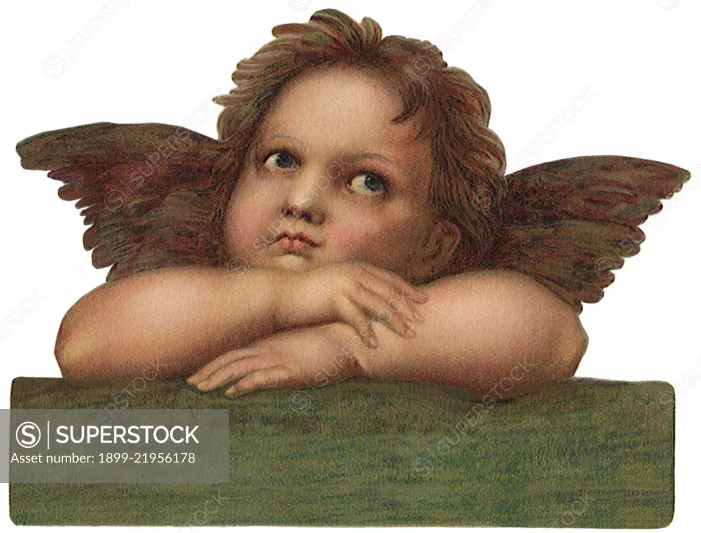 Thoughtful Cherub, 1500. Raphael, Raffaello S.