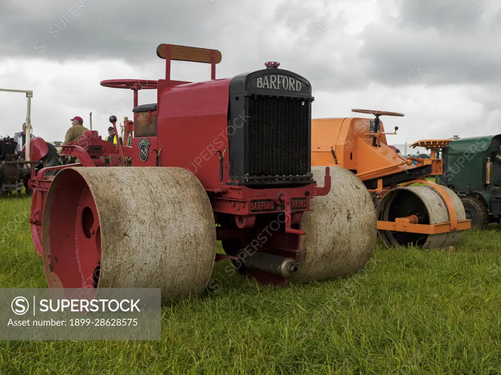 Barford & Perkins pioneer road roller at the Launceston Steam & Vintage Rally, Cornwall, UK