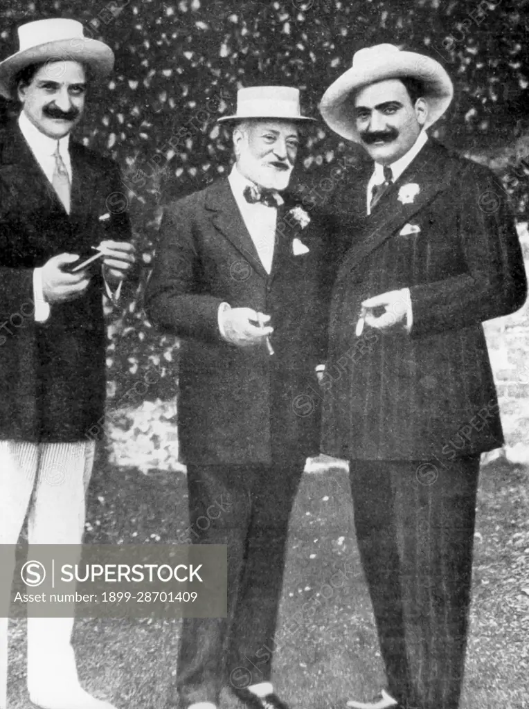 Caruso The Tenor The Maestro Tosti And Baritone Scotti 1906