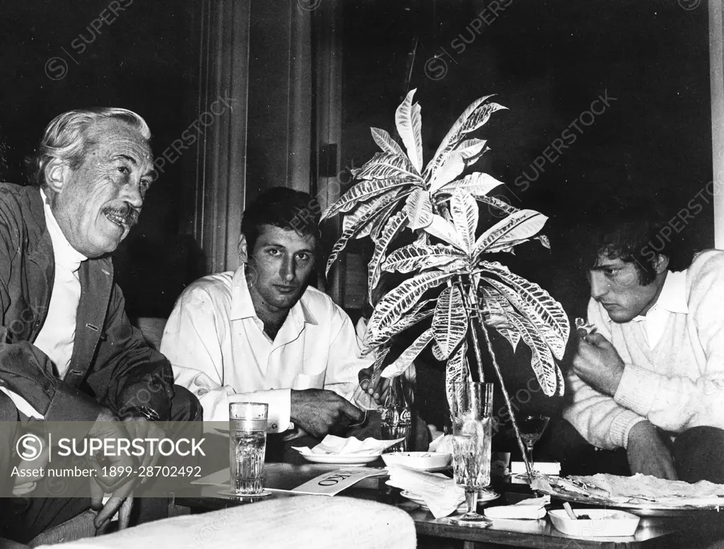 John Huston, Ehud And Assi Dayan, Rome 1968. - SuperStock