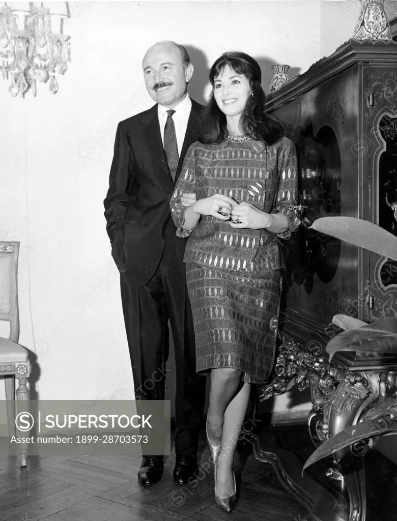 Armando Trovajoli and Anna Maria Pierangeli, Rome 1962. - SuperStock