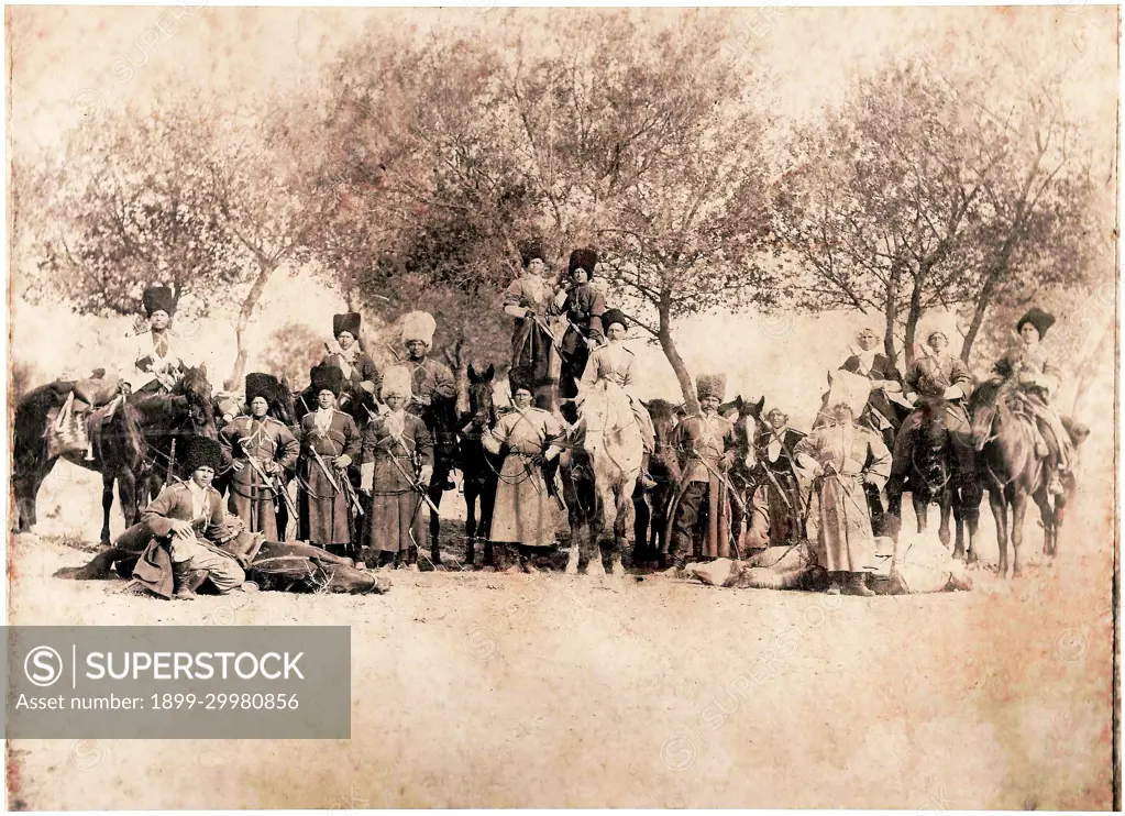 Cossacks of the Transcaspian Cossack Brigade ca. early 1900s