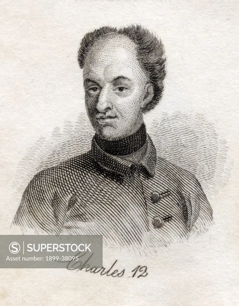 Charles XII 1682-1718 King of Sweden From the book Crabbs Historical Dictionary published 1825