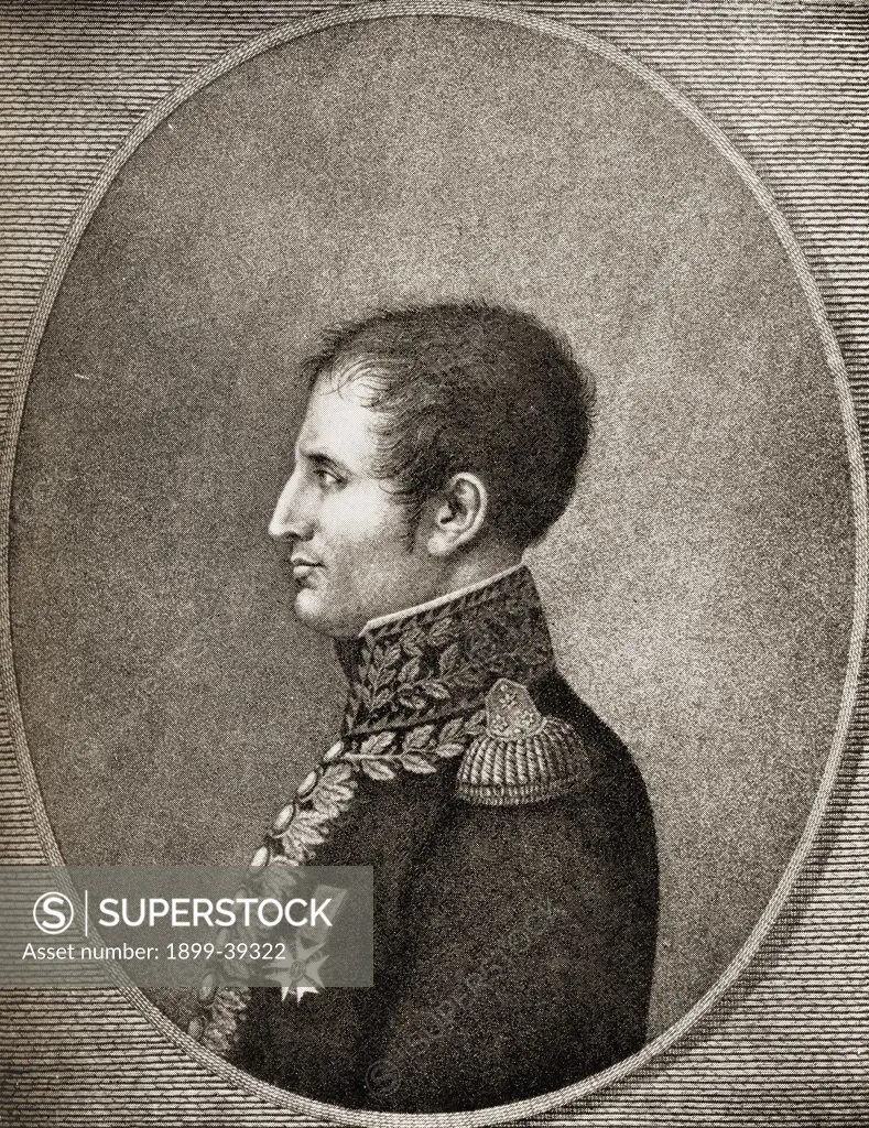 Joseph Bonaparte, 1768-1844. Eldest brother of Napoleon I of France who made him king of Naples 1806-1808 and Spain 1808-1813. From an engraving after a portrait by Picart