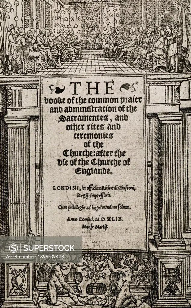 Title page to the first edition (1549) of the book of common prayer.