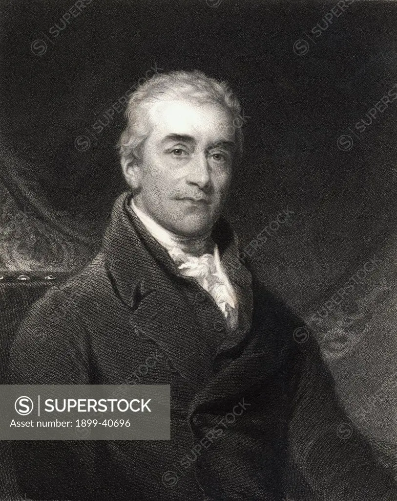 Sir Samuel Romilly 1757-1818. English legal reformer From the book 'Gallery of Portraits' published London 1833.