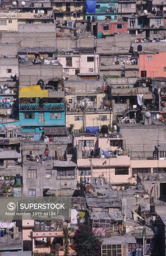 SLUM, MEXICO. Mexico City. Santa Fe shanty town. General view. . 