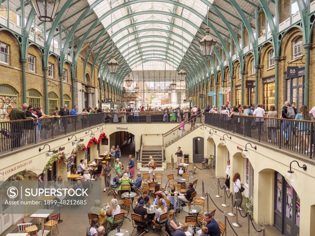 People at the restaurant in Covent Garden, London, UK.