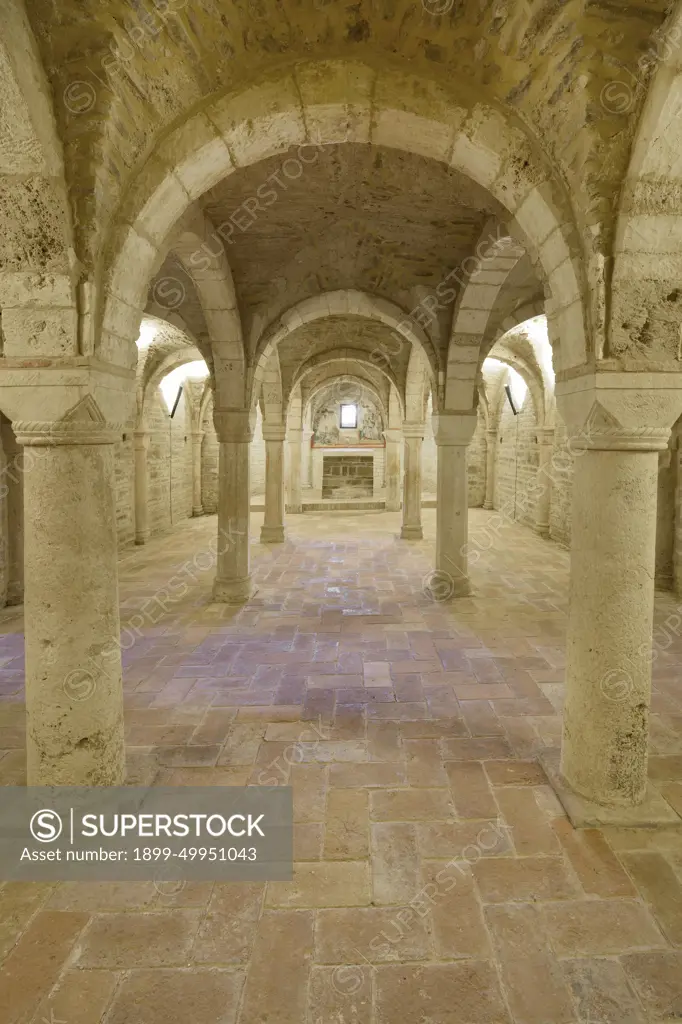 Crypt. Abbey of Sant'urbano. Apiro. Marche. Italy