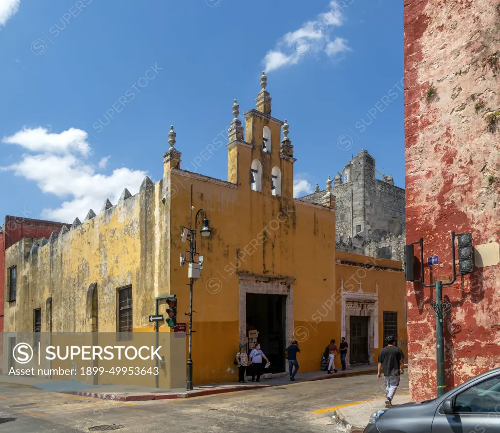 Capilla el Divino Maestro chapel church, building, Merida, Yucatan State, Mexico.