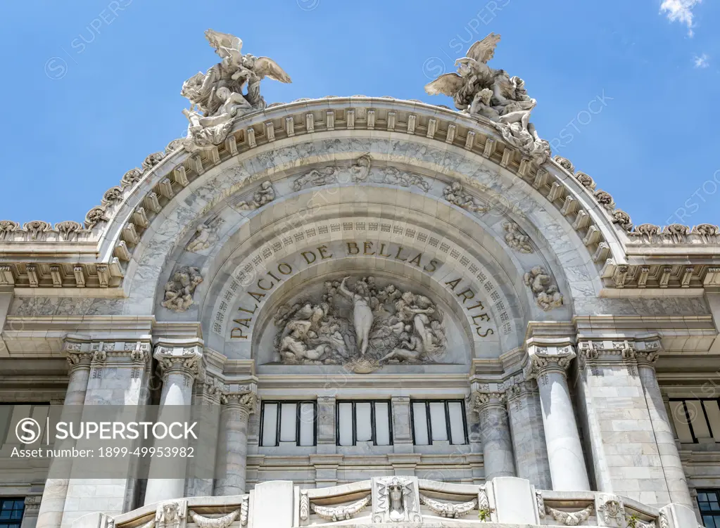 La armon≠a', Harmony, 1910 by Leonardo Bistolfi sculpture in marble Palacio de Bellas Artes, Palace of Fine Arts Mexico City, Mexico.