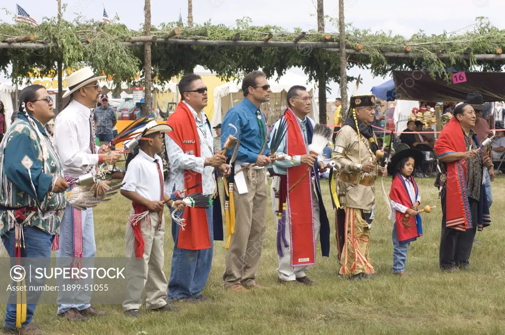 A Gathering Of North America'S Native People, Meeting To Dance, Sing, Socialize And Honor American Indian Culture At Taos Pueblo, New Mexico