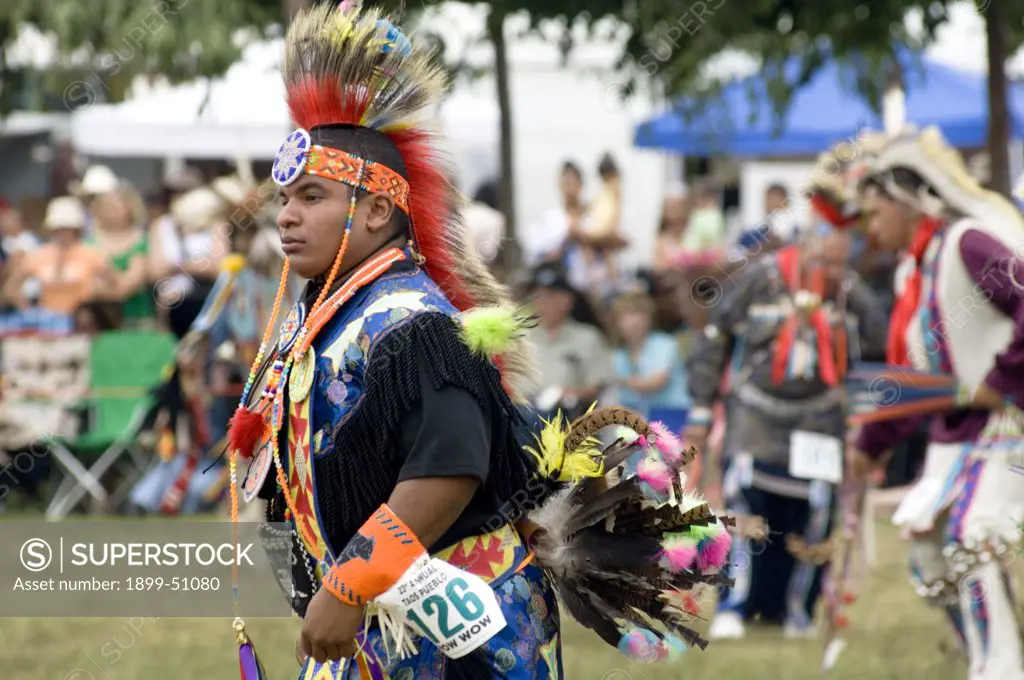 A Gathering Of North America'S Native People, Meeting To Dance, Sing, Socialize And Honor American Indian Culture At Taos Pueblo, New Mexico