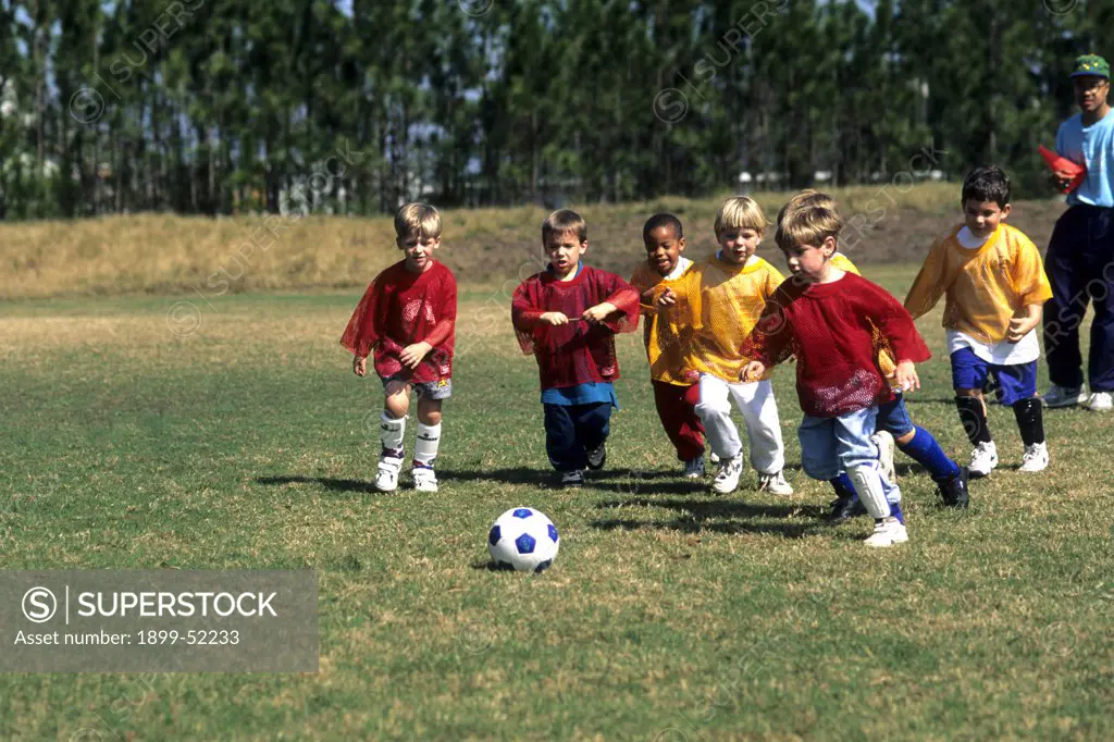 Boys Playing Soccer