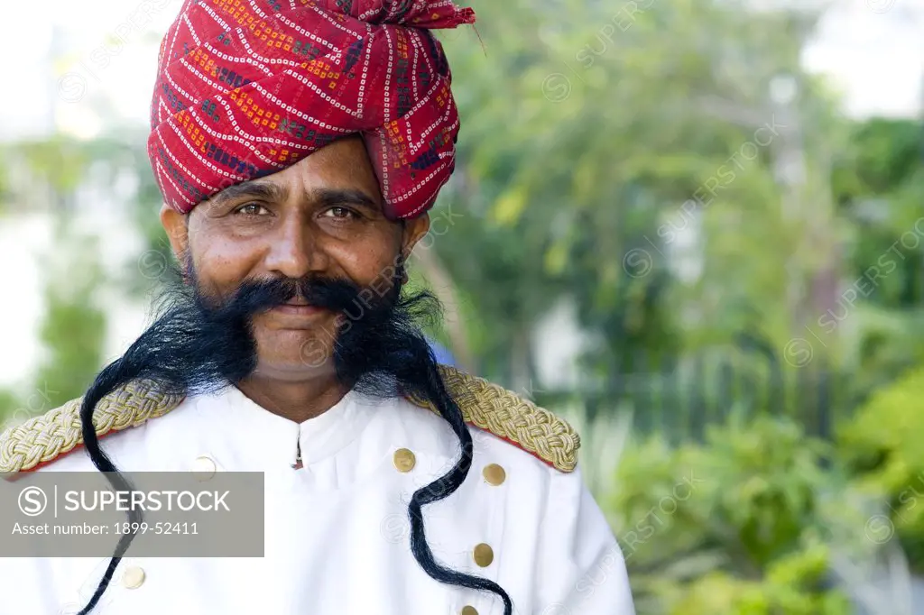 Man'S Moustache In Jaipur Rajasthan India