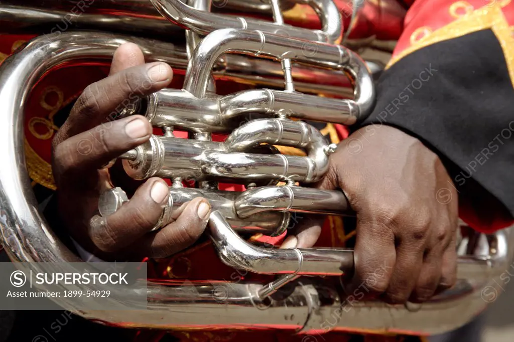 Musician Playing Euphonium