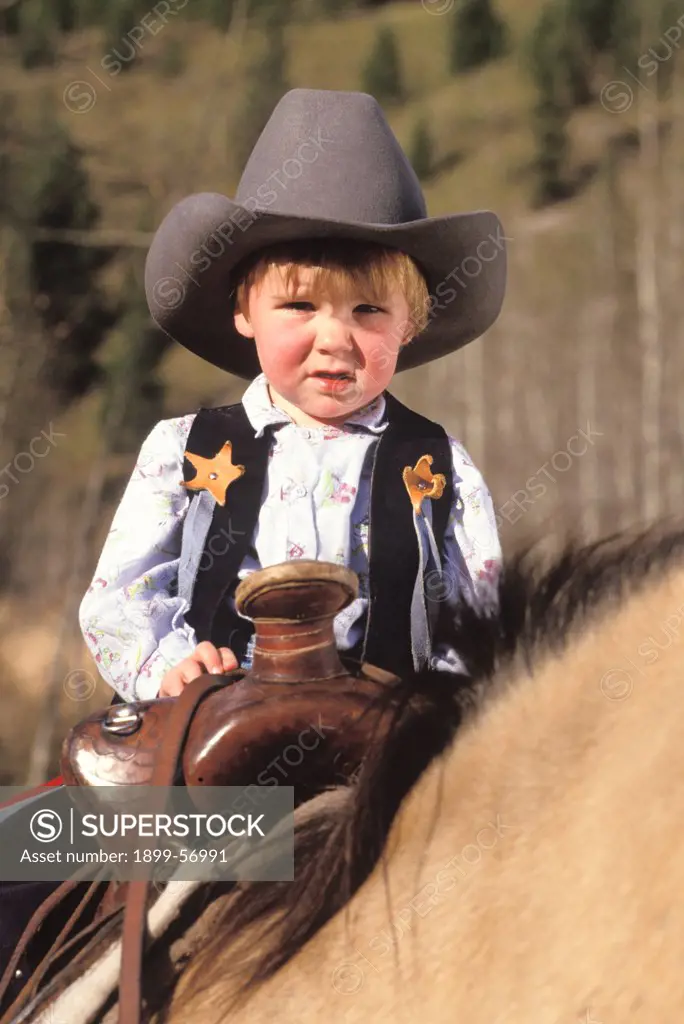 Junior Cowboy - Little Boy On A Horse.