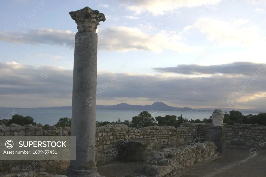 Tunisia, Carthage. Ancient Roman Villas Near Tunis