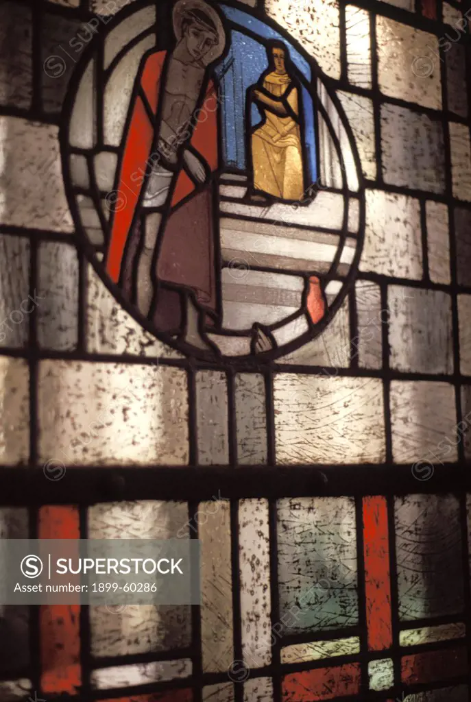 Germany. Trier. Interior. Liebfrauenkirche. Church Of Our Lady. Stained Glass Detail.