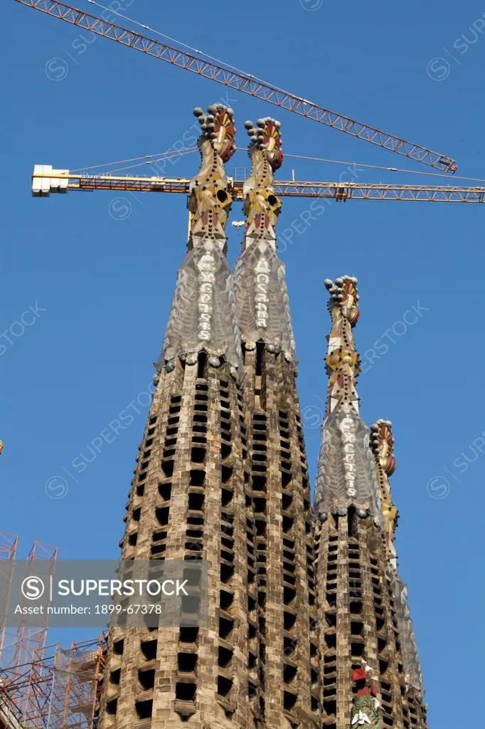 The Temple of the Sagrada Familia bell towers