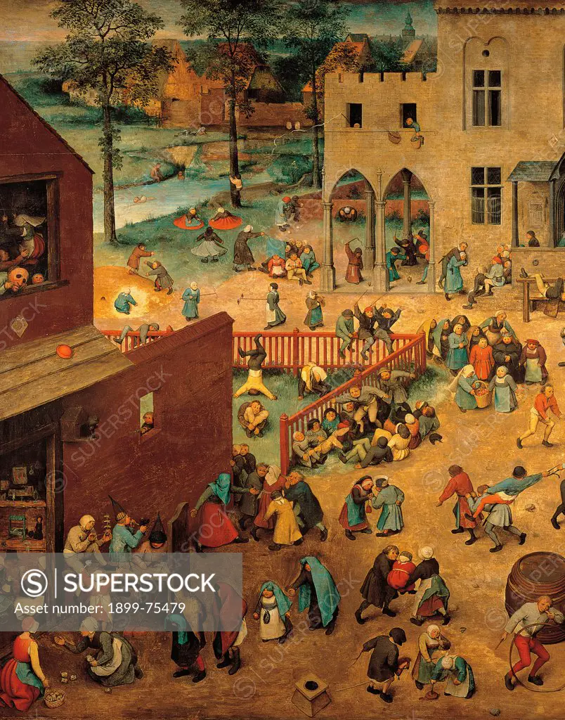 Children's Games, by Pieter Bruegel the Elder, 1560, 16th Century, oil on wood, 118 x 161 cm