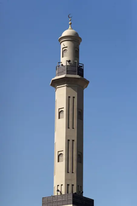 Bur Dubai Grand Mosque. The minaret.  Dubai. United Arab Emirates.