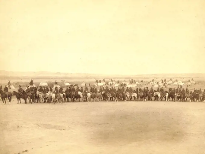 Captain Taylor and 70 Indian scouts 1891.