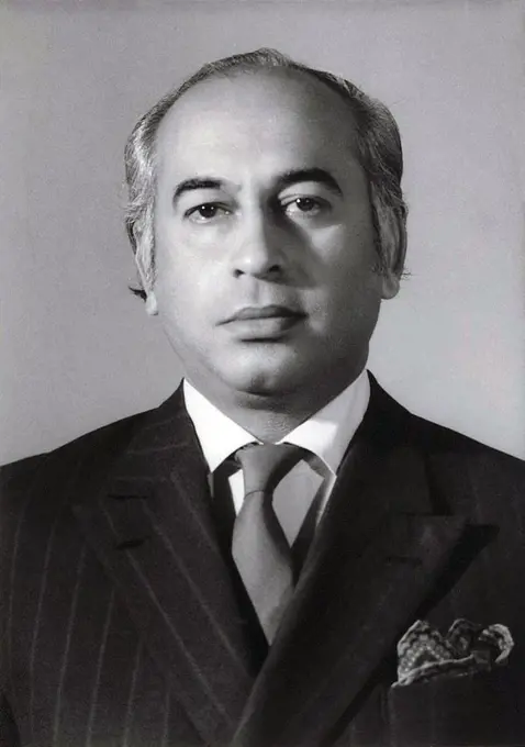 Zulfikar Ali Bhutto was a Pakistani politician who served as the fourth President of Pakistan from 1971 to 1973 and as the ninth Prime Minister of Pakistan from 1973 to 1977. He was the founder of the Pakistan Peoples Party (PPP), the largest and most influential political party in Pakistan. His daughter Benazir Bhutto also served twice as prime minister. She was assassinated on 27 December 2007. Educated at the University of California, Berkeley, in the United States and University of Oxford in the United Kingdom, Bhutto was noted for his economic initiatives and authoring and administrating Pakistan's nuclear weapons research programme, for this he is known as the Father of the Nuclear Programme. He was executed in 1979 after the Supreme Court of Pakistan sentenced him to death for authorising the murder of a political opponent in a move that many believe was carried out under the directives of General Muhammad Zia-ul-Haq.