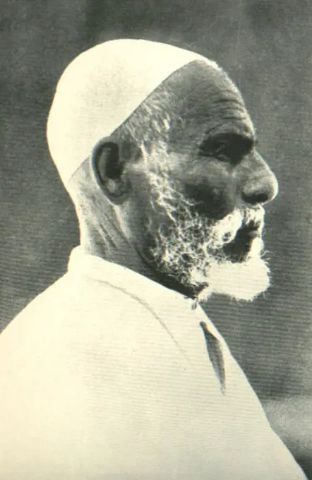 Omar Mukhtar (Umar al-Mukhtar, 1862 - September 16; 1931) of the Mnifa Tribe was born in the small village of Janzour, near Tobruk in eastern Barqa (Cyrenaica) in Libya. Beginning in 1912, he organized and - for nearly twenty years - led native resistance to Italian colonisation of Libya. Italian Fascists captured and hanged him in 1931.