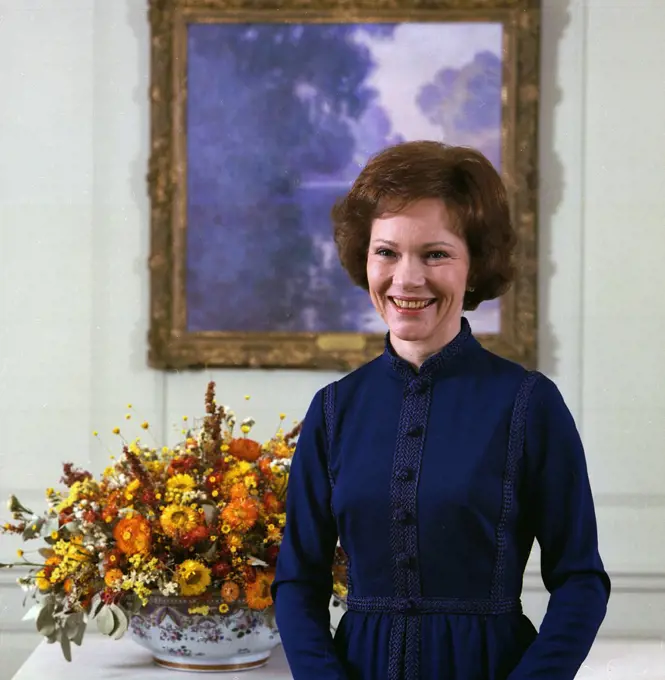 Official portrait of Rosalynn Carter circa  18 February 1977.