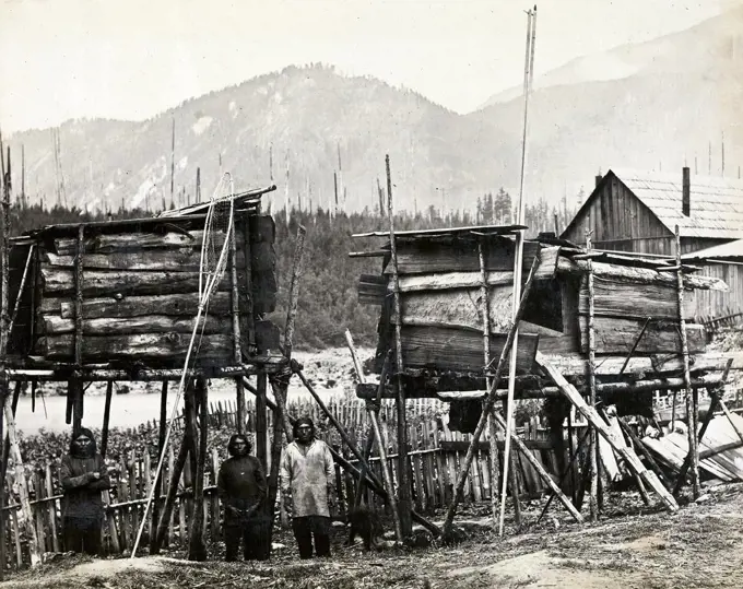 Indian salmon caches ca. 1867 or 1868. 