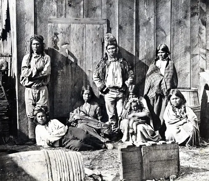 Indian group at Lytton British Columbia ca. 1867 or 1868 . 