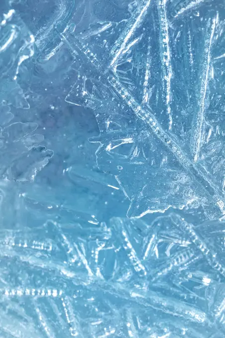 Blue ice abstract creative winter background. (Photo by: Natasha Breen/REDA&CO/UIG)