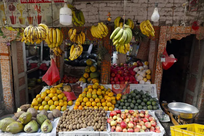 Fresh fruits for sale at market..