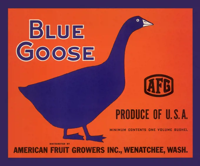Blue Goose Label. 