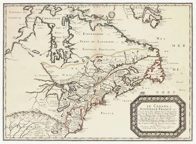 Map of Canada 1656. 